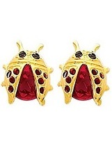 outstanding little Gold Babybug screw-back baby earrings